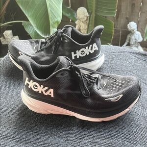 Hoka Black & White Mens Running Sneakers
